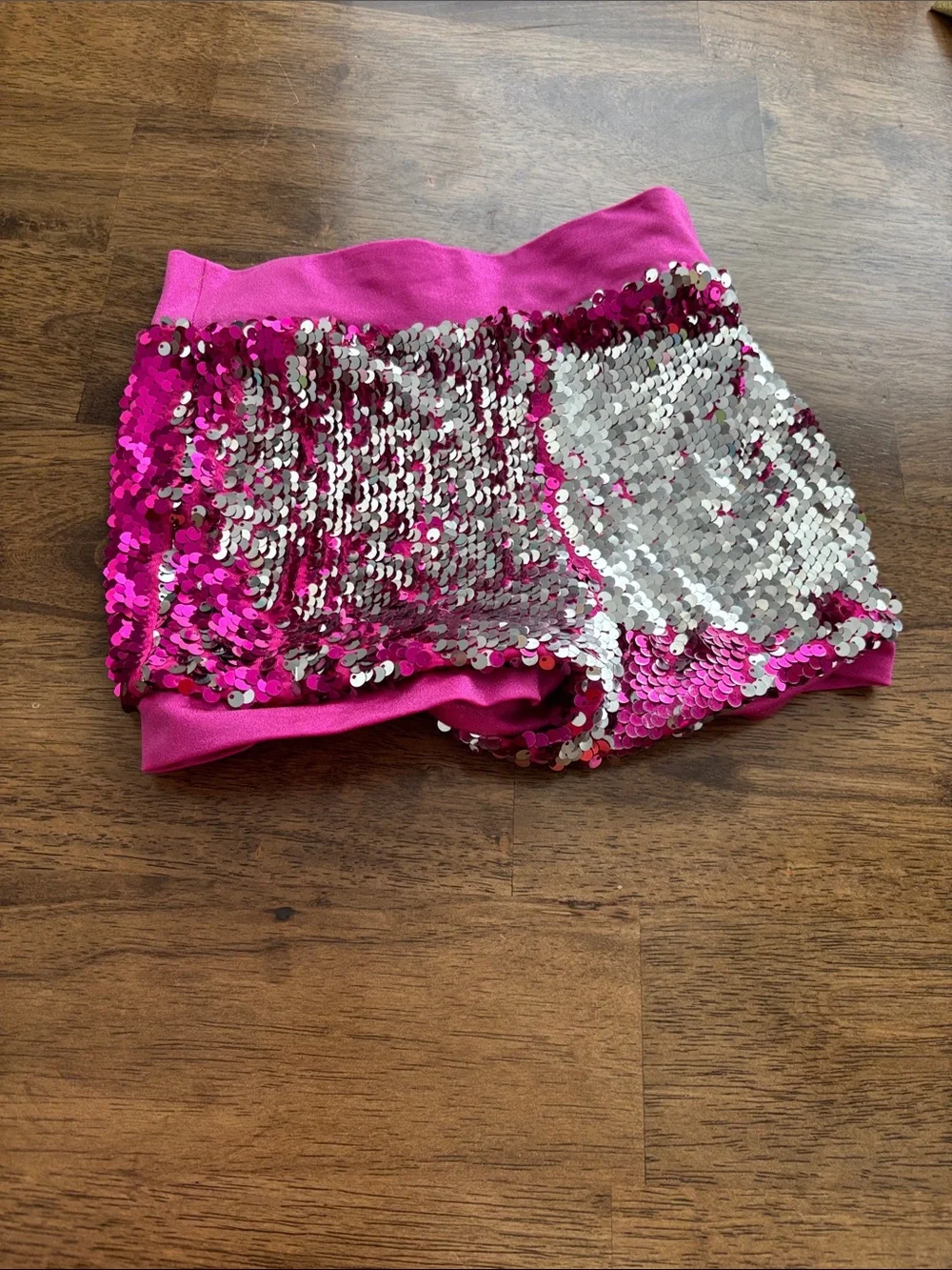 IC Balera Hot Pink/Silver Sequin Shorts